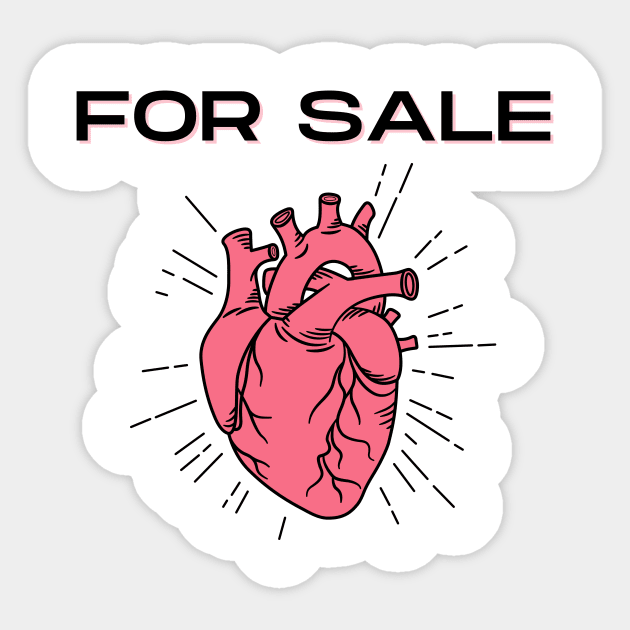 Heart for sale Sticker by Fayn